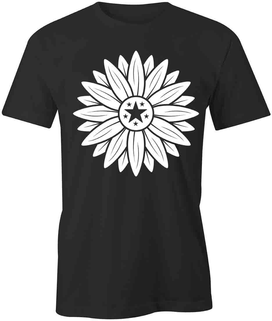 SUNFLOWER TShirt Tee Short-Sleeved Cotton FLORAL CLOTHING S1BSA428 M