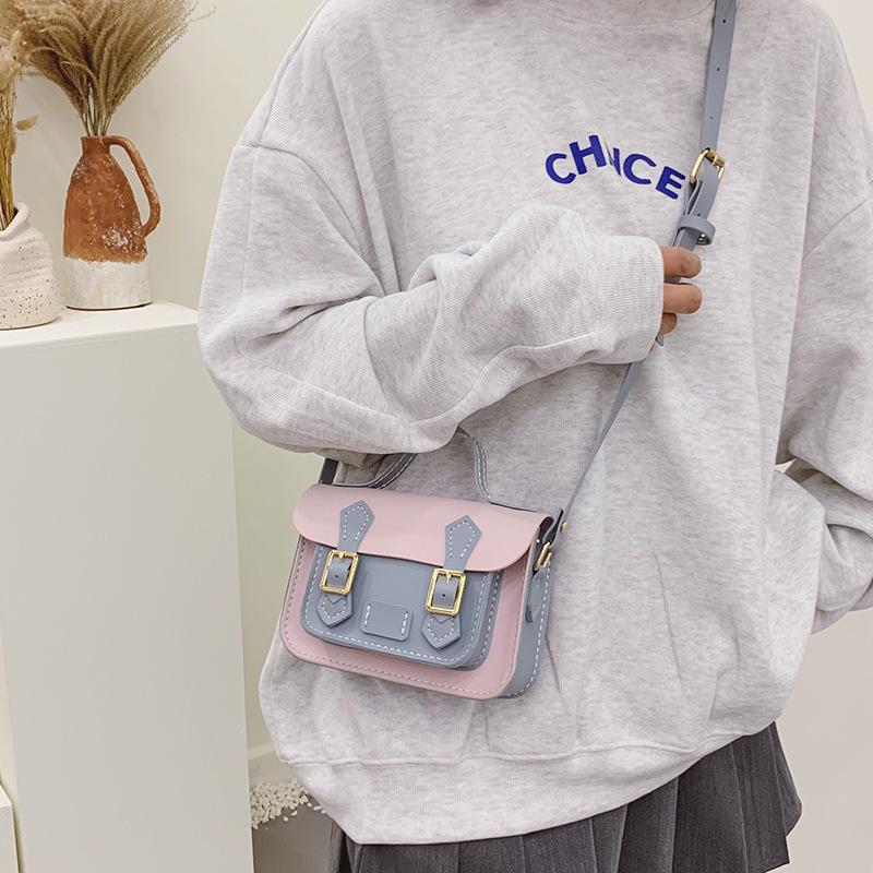 Cambridge DIY Handmade Color Block Woven Shoulder Crossbody Messenger Bag - Women's Trendy New Style