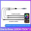 6 in1 Car Ambient Light Center Console Dashboard Neon Tubes For Tesla Model 3/Y Symphony RGB Interior Lights with App Controller