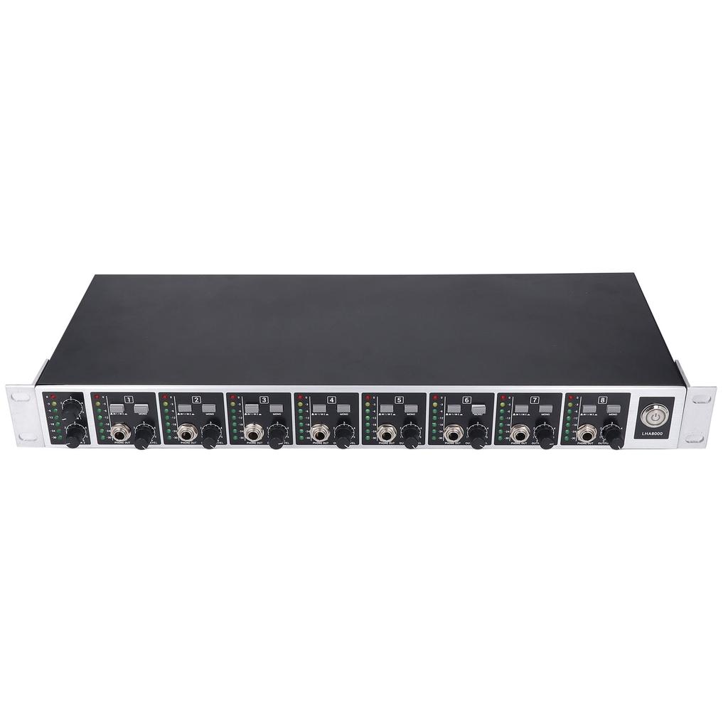 Headphone Power Amplifier 8 Channel Earphone Splitter Professional Distributor for Studio and Stage Use EU Plug