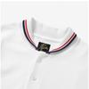 Needles Ot257 A White shAwl collAr Polo Mens Short Sleeve Tee