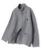 BEENTRILL Essential Turtleneck Two-Way Knit Zip-Up (Melange Gray)