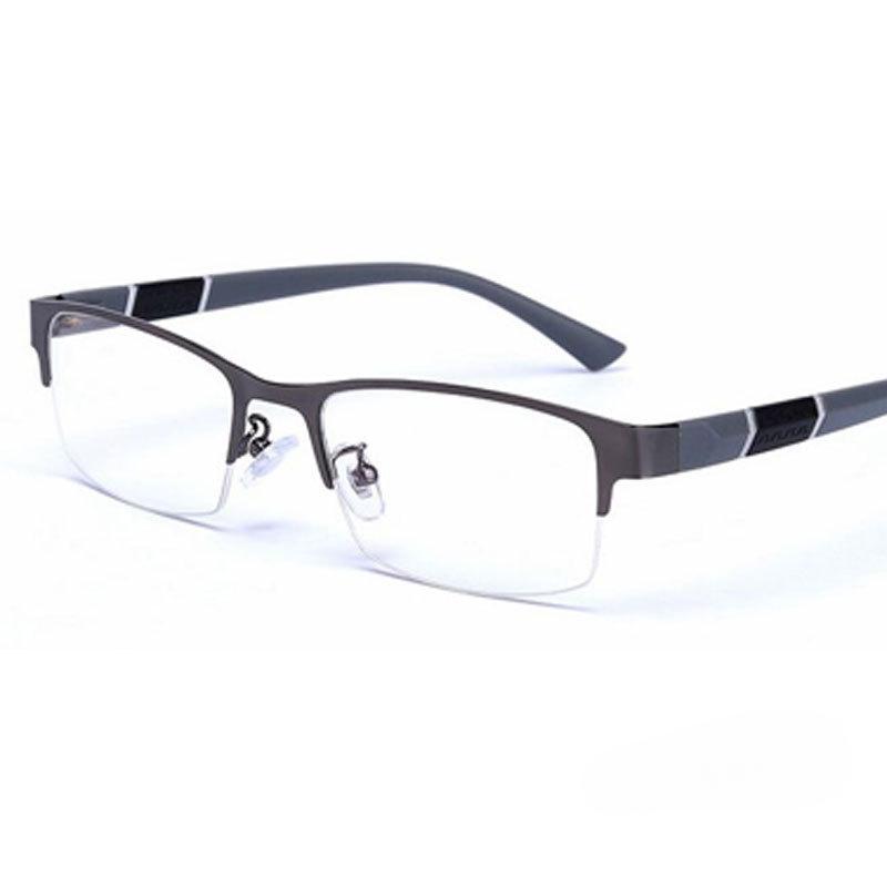 Metal Anti-blue Light Reading Glasses Men Business Eyewear Farsighted Eyeglasses Diopter Myopia Glasses 0-600