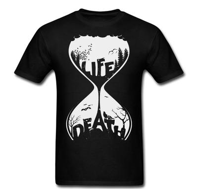 Life Running Out Death Change Hourglass Sand Destruction T Shirt Tee Unisex