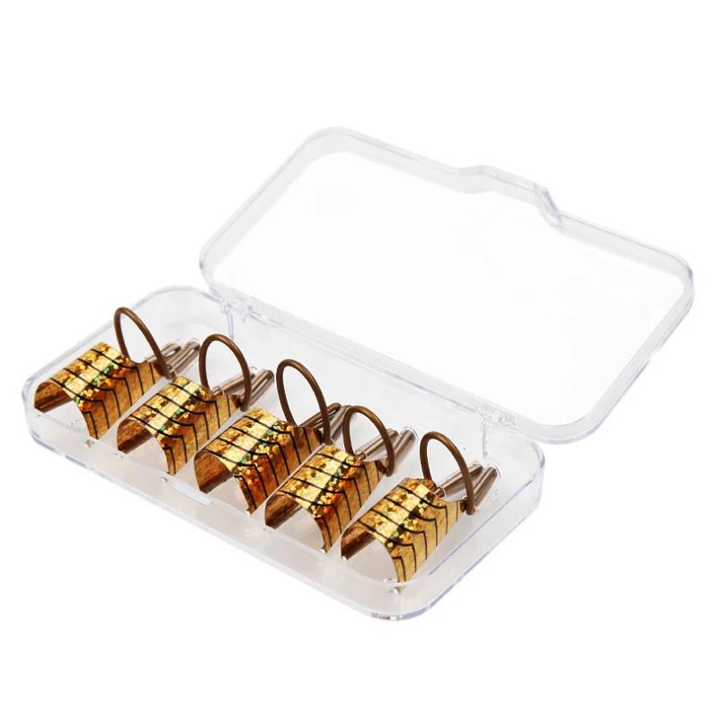 5pcs Reusable Nails Form Nail Art Aluminum Holder Extension Nail Tool Holder Acrylic Extension Equipment Nail Art Manicure Tools