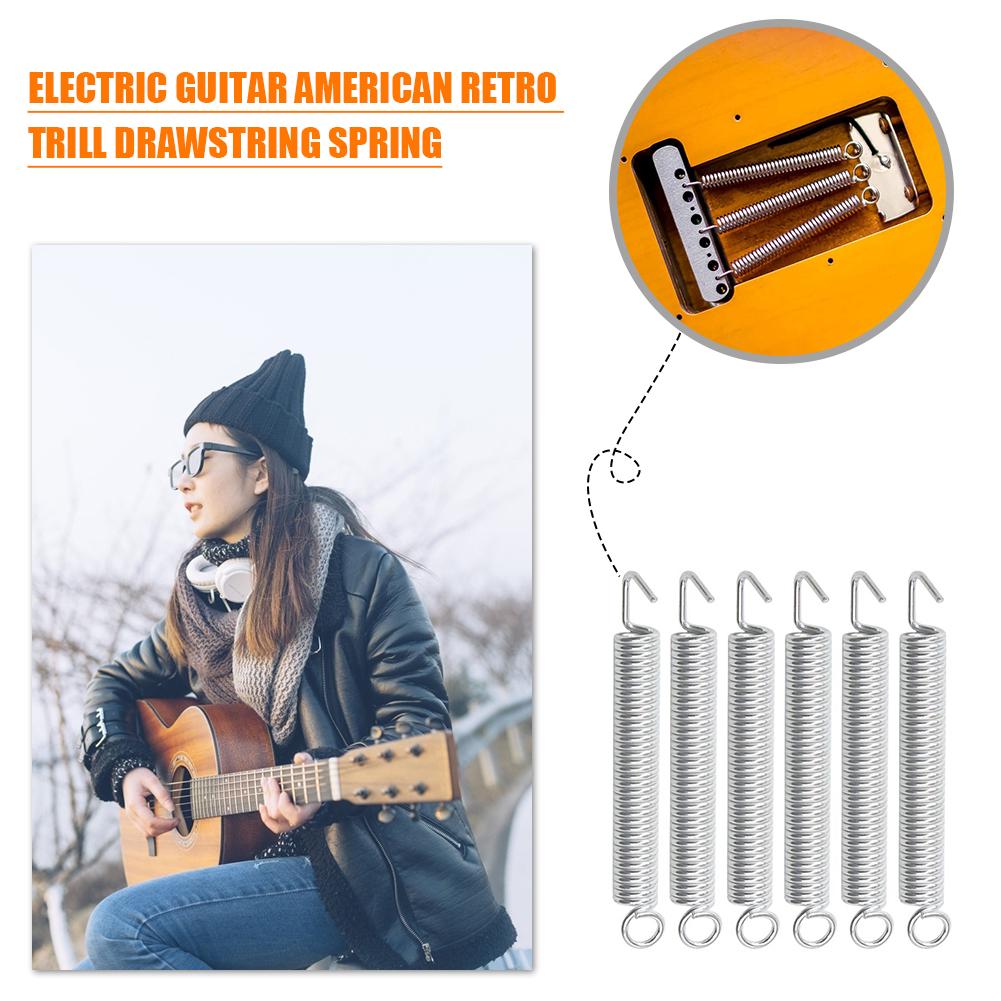6pcs/set  Electric Guitar Tremolo Springs Practical Classic Guitar Parts for Fender Stratocaster ST Guitar Accessaries