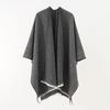 Women Shawl Scarf Solid Color Knitted Shawl Wrap Imitation Cashmere Shoulder Top Sweater Shawl Fashion Accessory