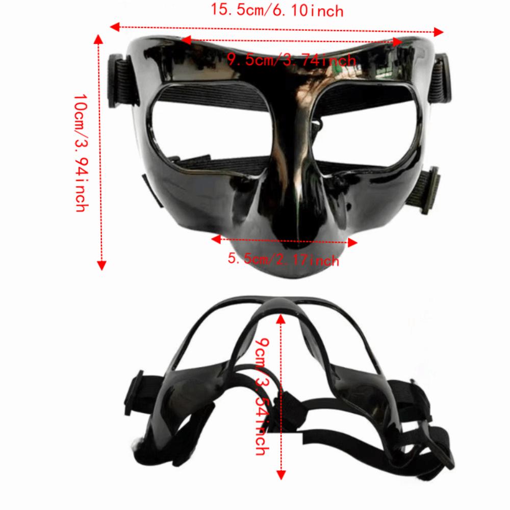 Adjustable Basketball Face Mask Elastic Strap Face Guard Durable Nose Protector  Game Collision