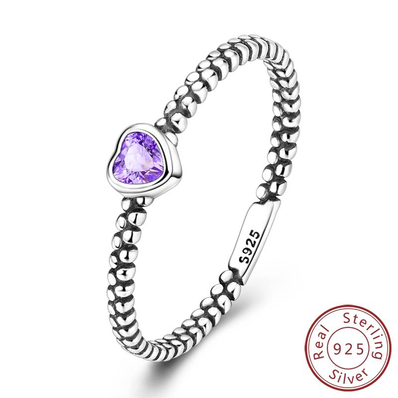 Women's 925 Sterling Silver Cocktail Ring, Set with Zircon Heart-shaped Wedding Jewelry 2025