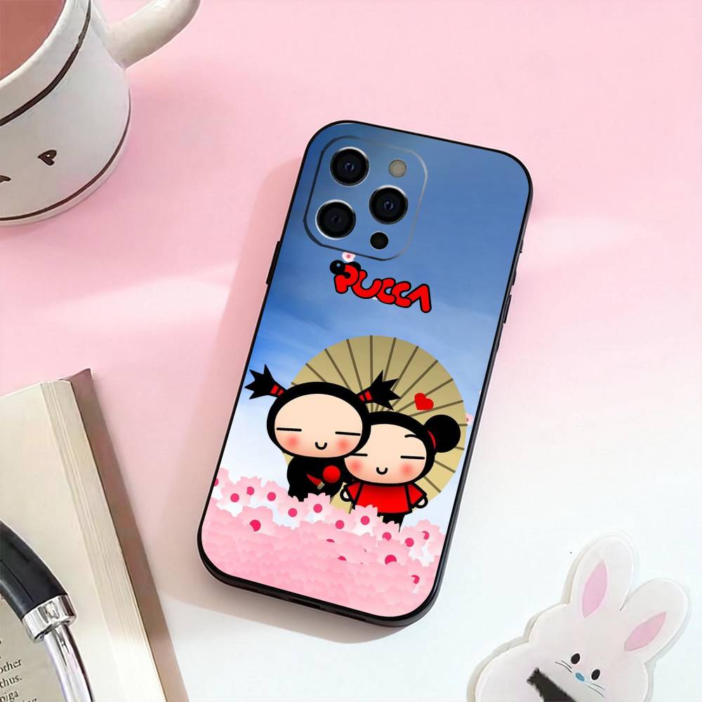 Cute Cartoon-Pucca Phone Case For iPhone 17,16,15,14,13,12,11 Plus,Pro,Max,XS Silicone Soft Cover