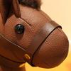 Horse Doll Pendant Faux Leather Pony Keychain Cute Animal Keyring Versatile Bag Charm for Keys And Accessories