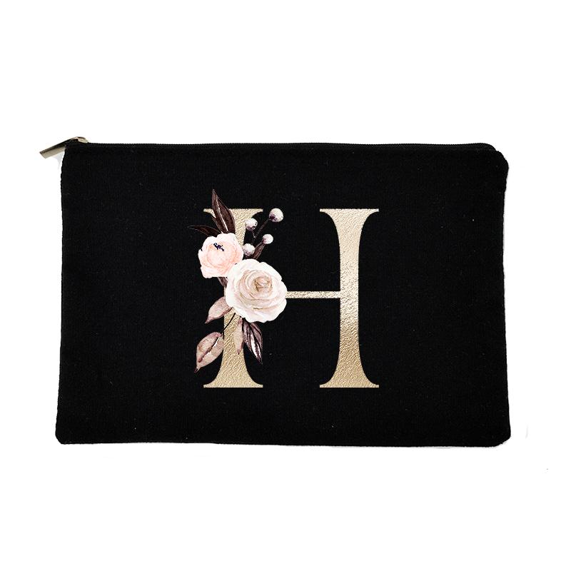 Bridesmaid Makeup Bag Letter Print Travel Cosmetic Case Female Beauty Organizer Toiletry Storage Pouch Purse Wedding Bride Gift