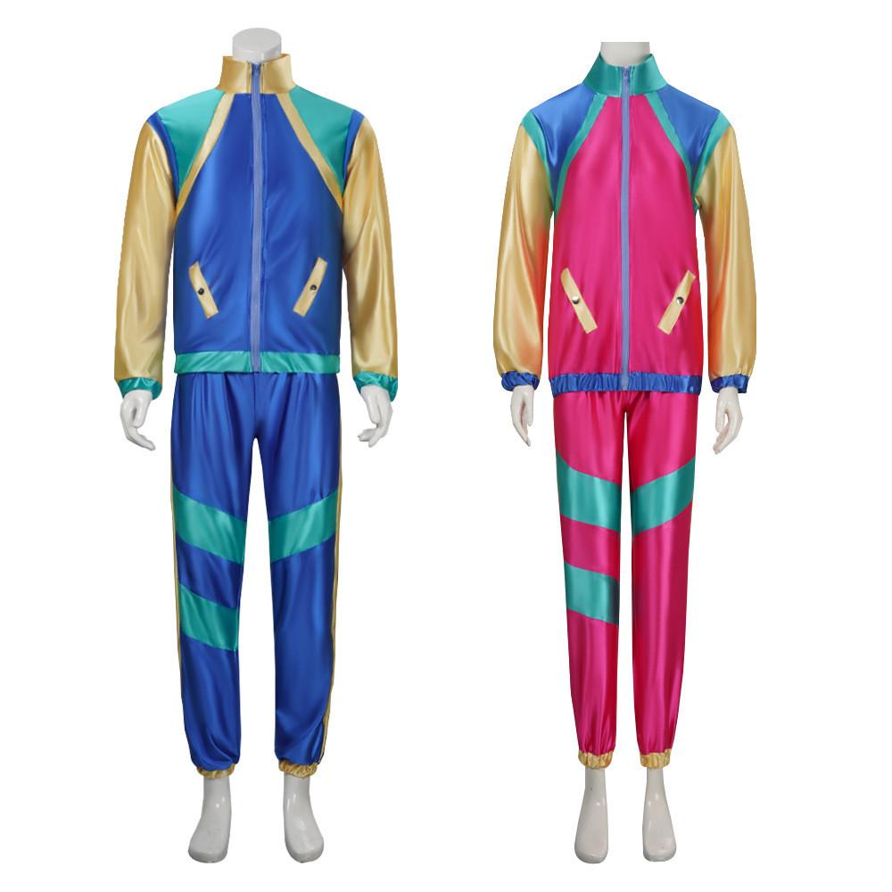 Game Themed Disco Costume For Couples 70s Retro Hipster Stage Wear