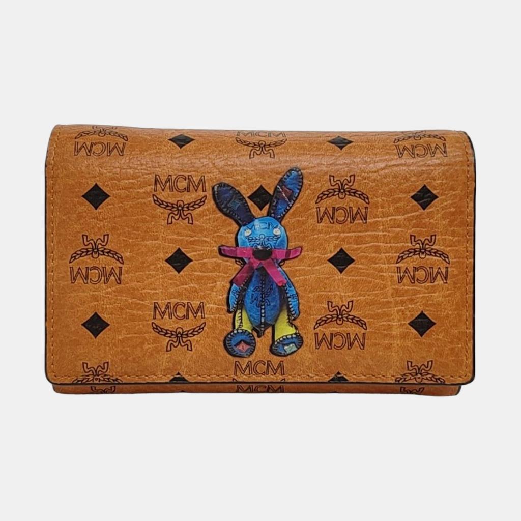 [Gebraucht] Kleiner Monogramm-Kartenhalter aus beschichtetem Canvas in Cognac-Farbe mit goldener Hardware - Ausgezeichnet #V5OA7H