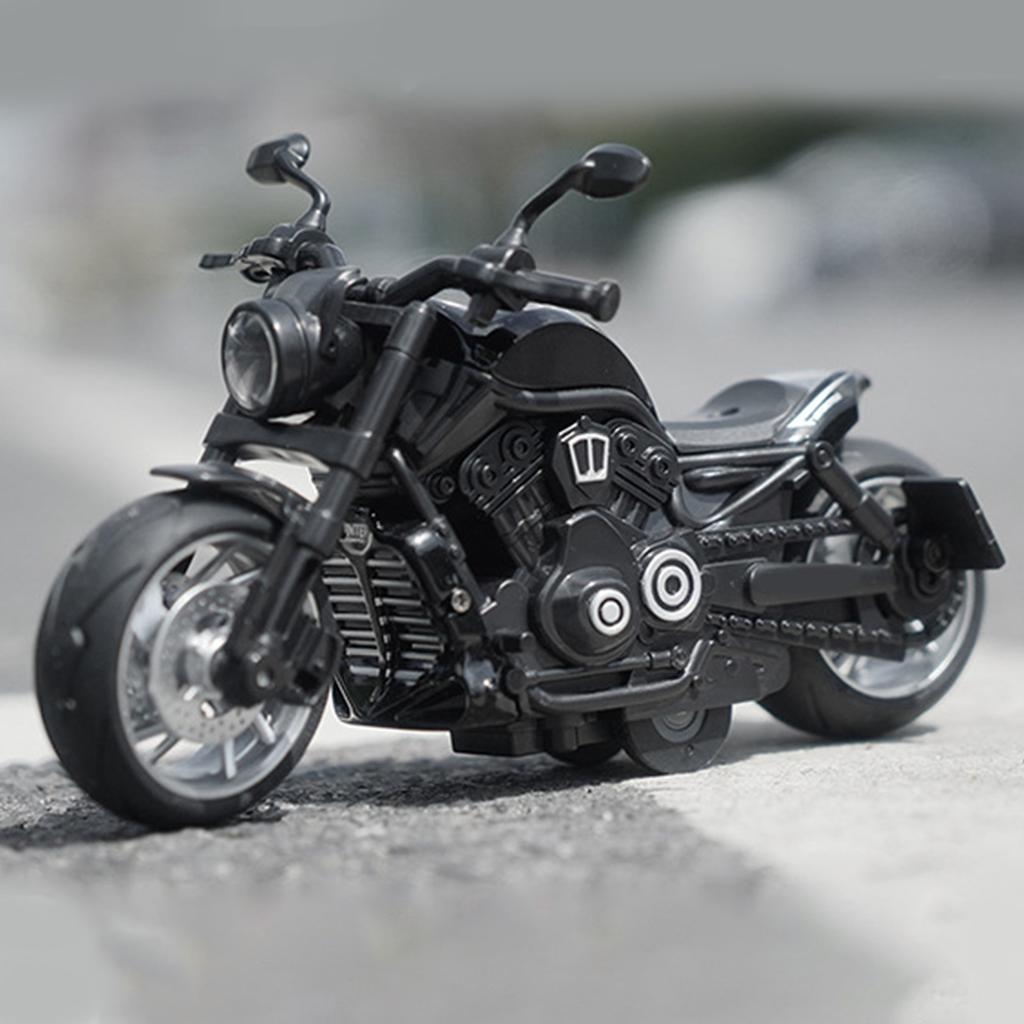 1: 12 Scale Pull Back Motorcycle Toy with Music Light Alloy Motorcycle Model for Boys Girls