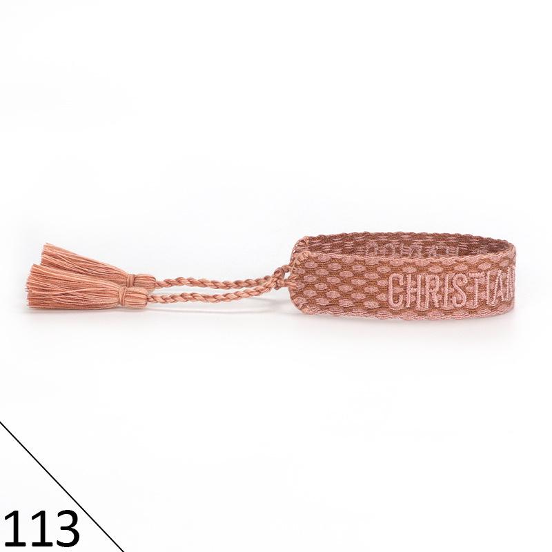 Handmade Embroidered Friendship Bracelet with Tassels for Women