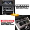 4PCS Black AC Volume Knob Cover For Land Rover range rover sport 2014-17