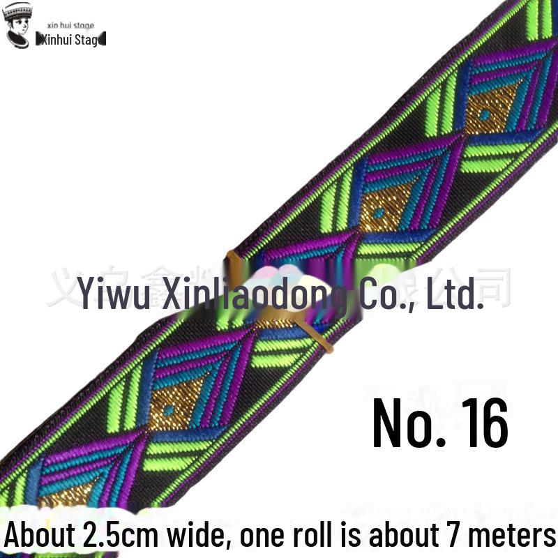 

Xinhui 2.5 см этническая вышитая кружевная лента для поделок своими руками