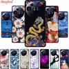 Per Custodia TCL 50 NxtPaper 5G Custodia con Rilievo 3D Fiori Neri Silicone Morbido Cover Posteriore Per Custodia Telefono TCL 50 Pro NxtPaper 5G