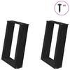 Vidaxl Coffee Table Legs, 2 Pcs, Black, 28X(42-43) Cm, Steel