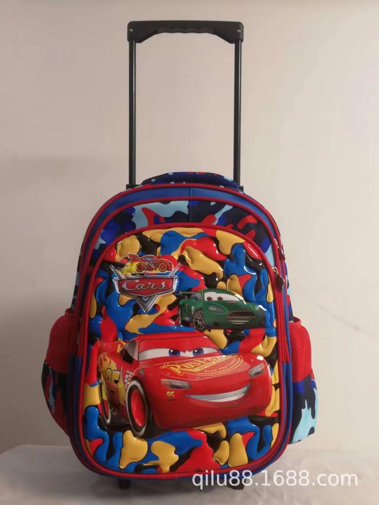 16-Inch Round Rod Schoolbag, Student Tie Rod Schoolbag, Boys And Girls, Children'S Dual-Purpose Backpack, Backpack 3-6 Level Burden Reduction