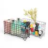 Iron Storage Basket Rectangular Organizer For Home Office And Makeup Accessories