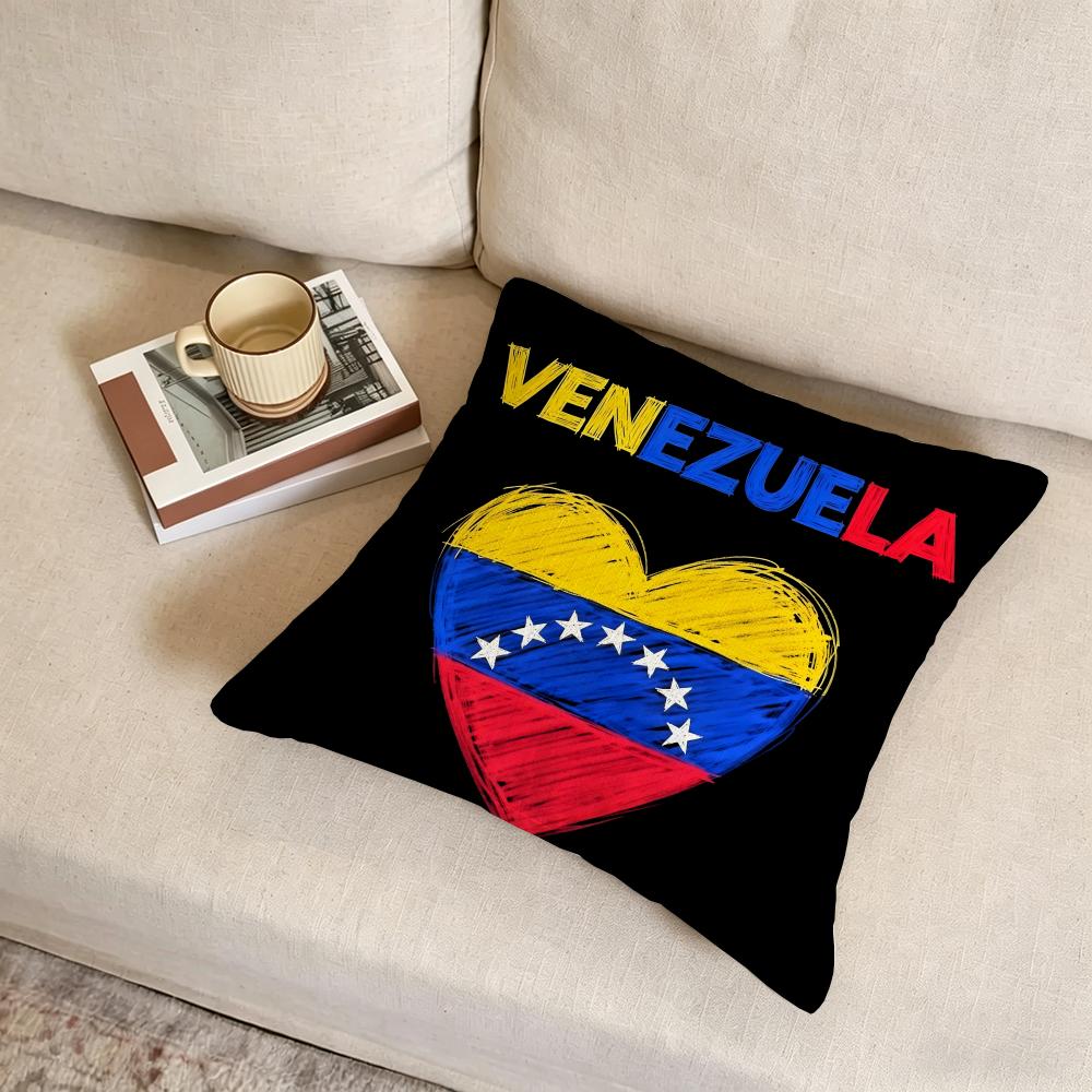 Venezuela Pride Print Cushion Cover Fabric Soft Furnishing,Pillowcase, Cushion Cover, Sofa Pillow, Home Decoration