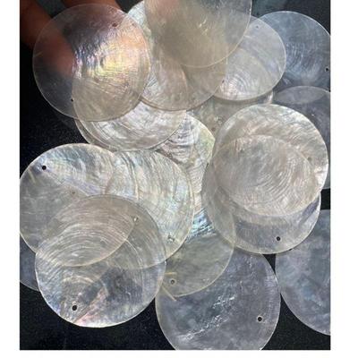 Natural Mica Seashell Wind Chime: Mother-of-Pearl Decorative Lighting Fixture with Mirror Shell and Wedding Accessories – Free Shipping.