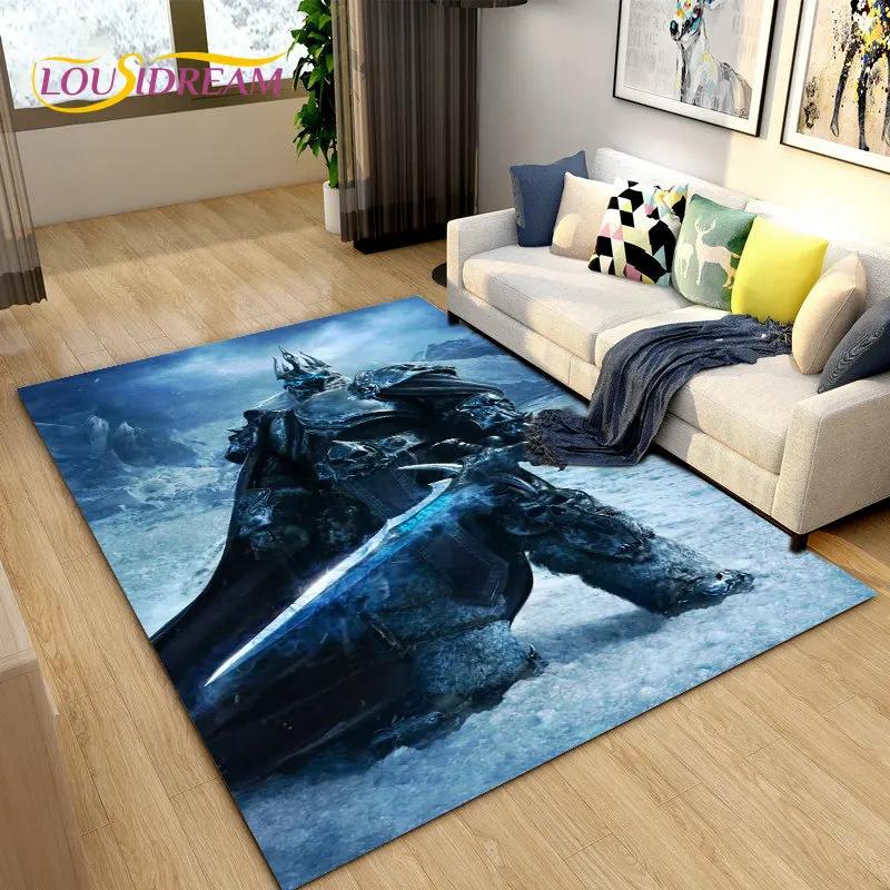 3D WOW, World of Warcraft Spielbereich-Teppich, groß, Teppich für Wohnzimmer, Schlafzimmer, Sofa, Fußmatte, Dekoration, rutschfeste Bodenmatte für Kinder