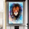 Kolorowy lew nadruk zwierzęcy zdjęcia ścienny do salonu Cuadros Decoracion Salon płótno ścienne sztuka powrót do przyszłości Paryż
