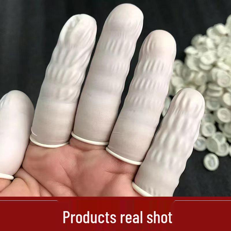 Thick Latex Finger Cots: Dustproof, Rolled Edge, Disposable Protection