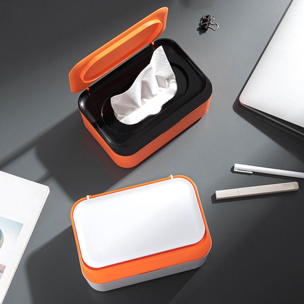 1pc Wet Wipes Storage Box With Lid Home Desktop Tissue Dispenser Napkin Case Desktop Coffee Table Drawer Paper Box