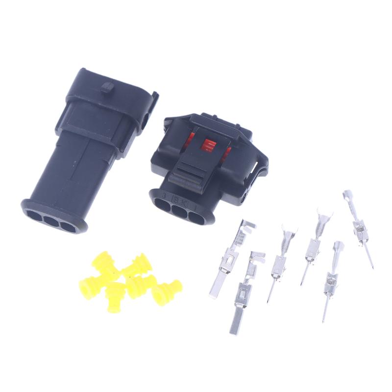 1 Set 3 Pin Male Female Auto Diesel Injection Pump Connector Pressure Crankshaft Sensor Plug For 1928404227 1928403966