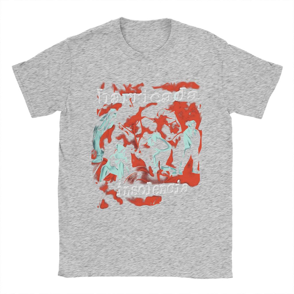 Spanish Band Barricada Art TShirt Unisex  Novelty Pure Cotton Tee Shirt Crewneck Short Sleeve T Shirts Printing Clothing