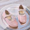 Girls' Autumn 2025 Sequin Closed-Toe Flats: Soft-Soled Princess Shoes for Performances & Formal Dresses