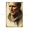 Julius Caesar Portrait Roman Empire Metal Plaque Wall Decor Iron Sign Wall Decor Cinema Tin Sign Poster