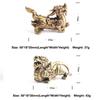 2 teile/para Kupfer Chinesische Mythologische Tiere Hause Dekoration Drachen Kopf Ochsenschwanz Hufeisen Elch Hirsch Körper Messing Dekor Ornamente