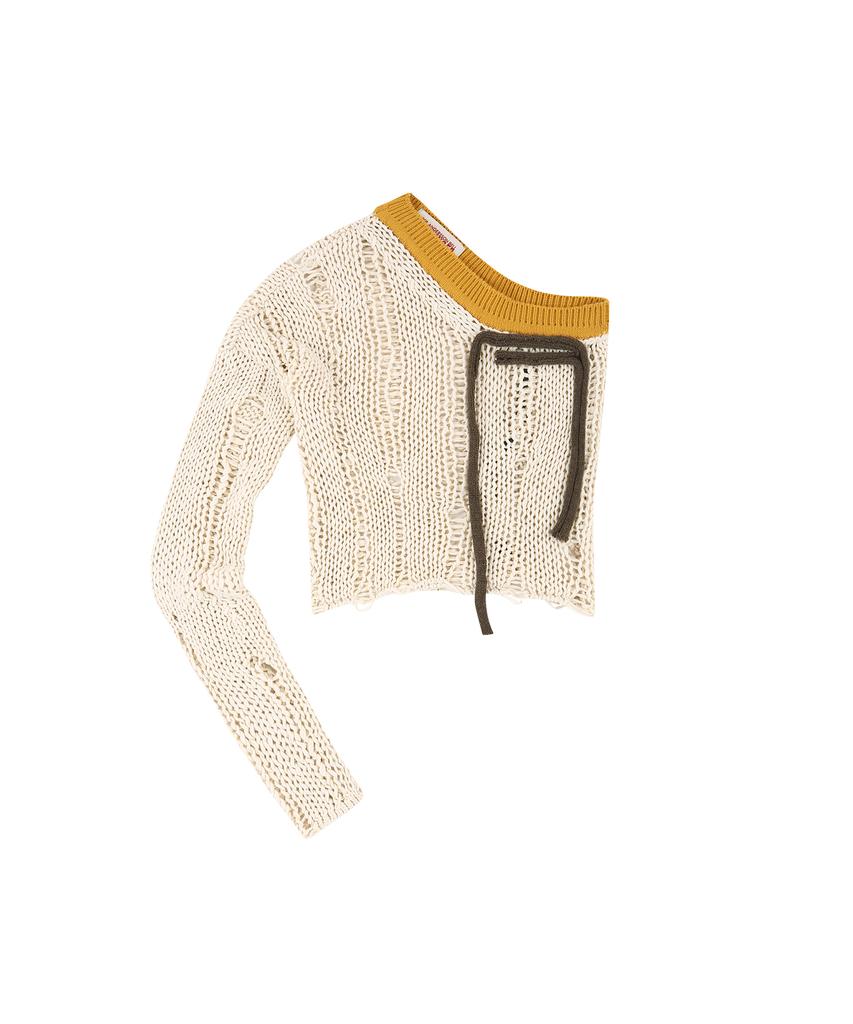 ADSB ANDERSSON BELL Adsb X Ottolinger One Shoulder Knit Atb1214W(Ivory)