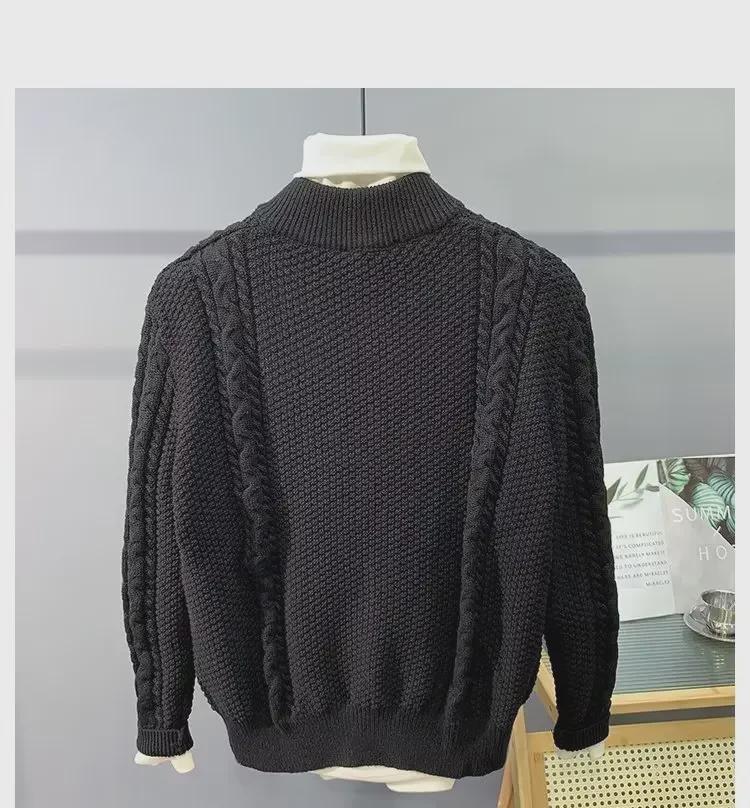 Cardigan tricotat pentru bărbați, culoare uni - Jachetă versatilă și la modă pentru primăvară și toamnă (2022)