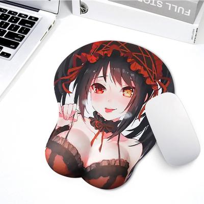 Anime Mouse Pad 3D Sexy Wrist Support Cartoon Rubber Mat Chest Non-slip Single Sided Mouse