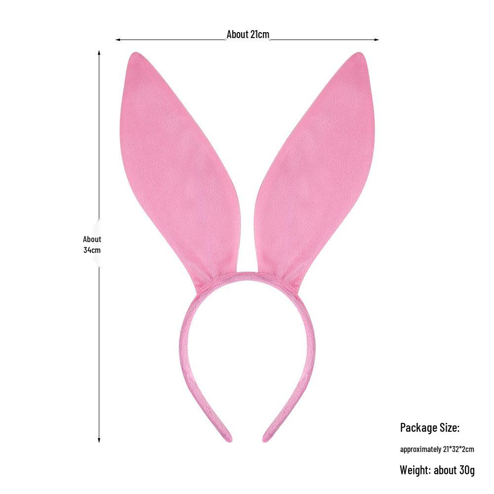 Easter Black Rabbit Ears Cute Bunny Girl Headband Party Props