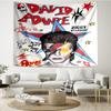 David Bowie Print Tapestry, Backdrop, Easy Setup, Ideal for Bedroom, Office & Living Room, with Aesthetic Wall Hanging Decor.