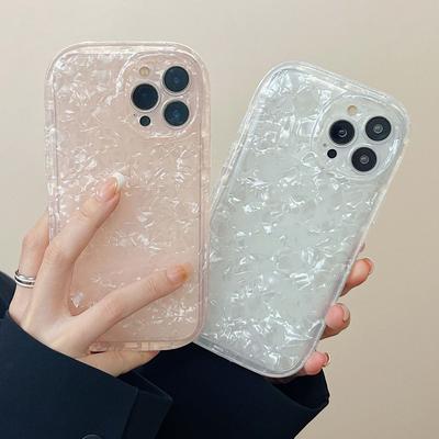 Funda Brillante con Patrón de Concha Para Iphone 13 12 11 Promax 14 Pro Max Plus Jane Silicona a Prueba de Golpes Tapa Trasera Suave Fundas