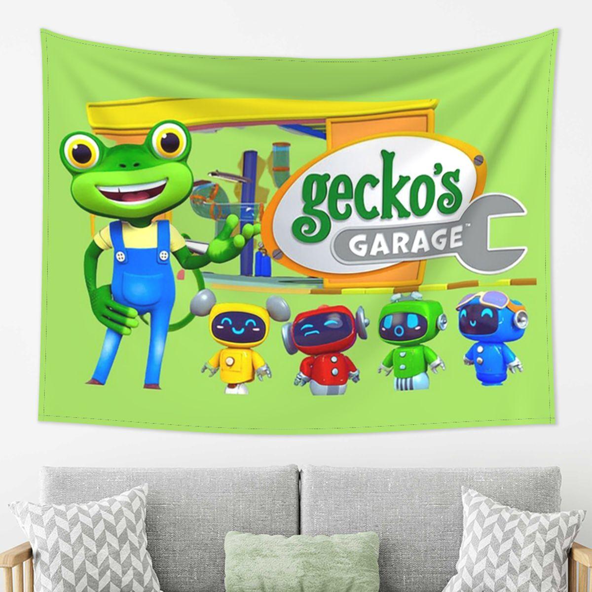 

Geckos Garage Kids Tapestry Wall Hanging Aesthetic Home Decoration Tapestries for Living Room Bedroom 74x94cm(29x37in)