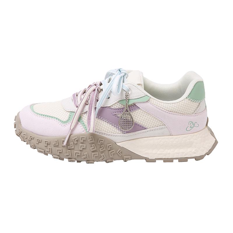 2025 Dames Retro Forrest Gump Høydeøkende Treningssko med Doble Lisser for Vår & Høst