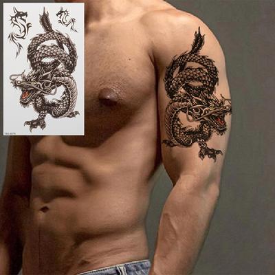 Temporary Tattoo Sticker Dragon Phoenix Body Arm Leg Waterproof Art Sticker