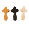 5Pcs Spiritual Decors Wood Holding Crosses Handmade Wood Crosses for Prayer Miniature Pocket Crosses Religious Decors
