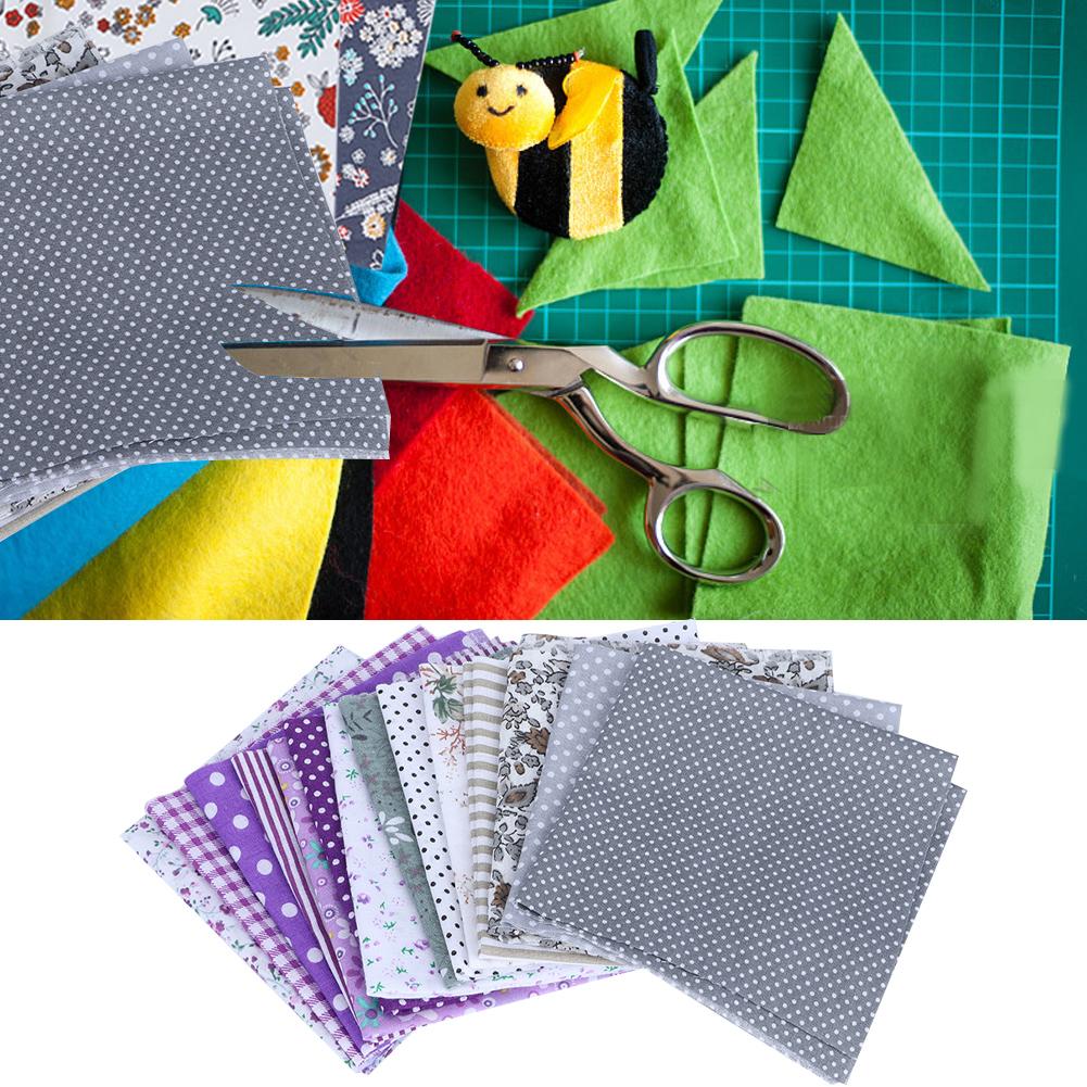 25x25cm 14Pcs Various Beautiful Printed Pattern Cotton Cloth Sewing Fabric DIY Material