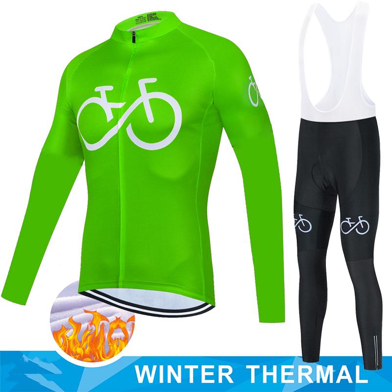 Winter Thermal Fleece Cycling Jersey Bike Men Triathlon Termal Clothing Sets Bicycles Cycle Mtb Man Long Sleeve Clothes 2026 Bib