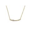 Logo Decorative Gold Plated Brass Glass Cubic Zirconia Necklace Unisex Necklace CL141GLD